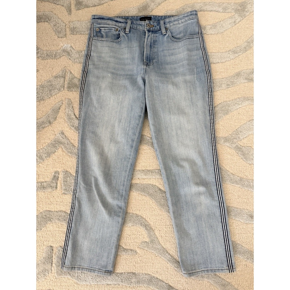 Talbots Women's Jeans‎ 6 High Rise Side Striped Light Wash Denim